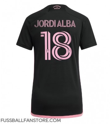 Inter Miami Jordi Alba #18 Replik Auswärtstrikot Damen 2023-24 Kurzarm